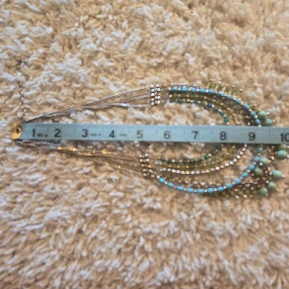 NWOT 5 strand Mixed Bead Necklace Turquoise - Picture 6 of 7